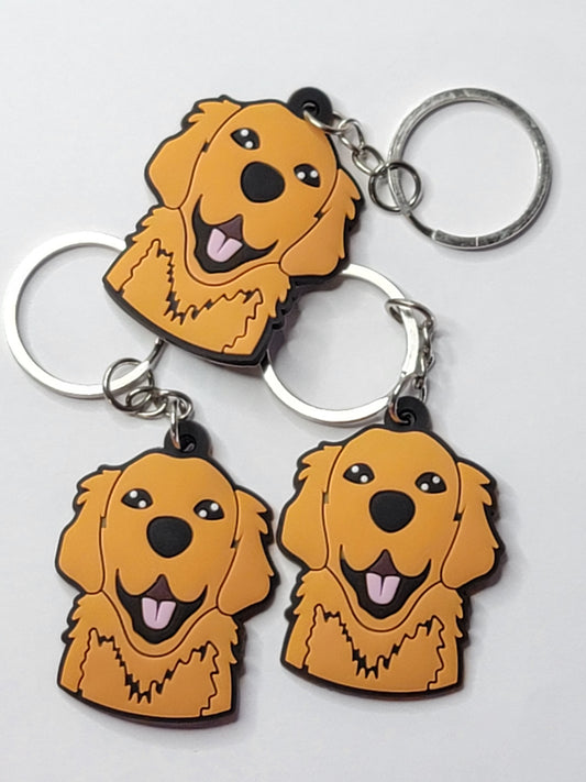 Golden Retriever PVC Keychain