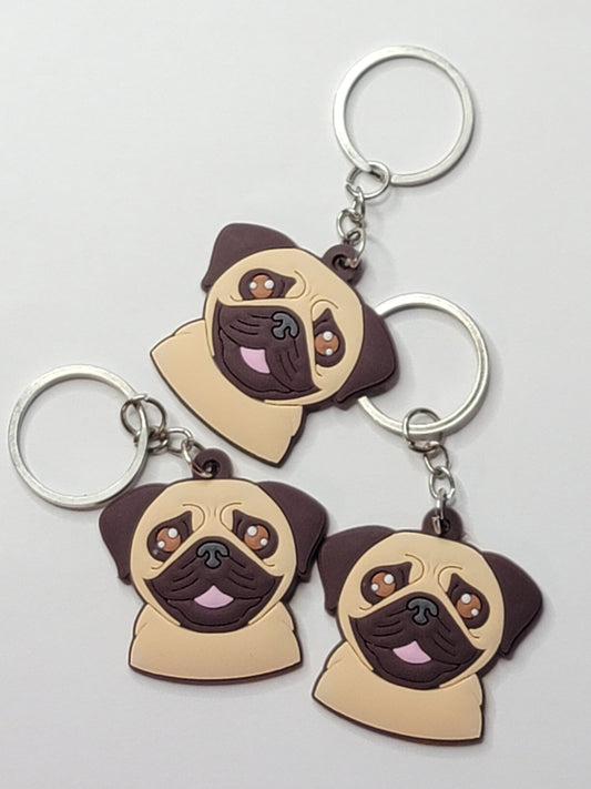 Pug PVC Keychain